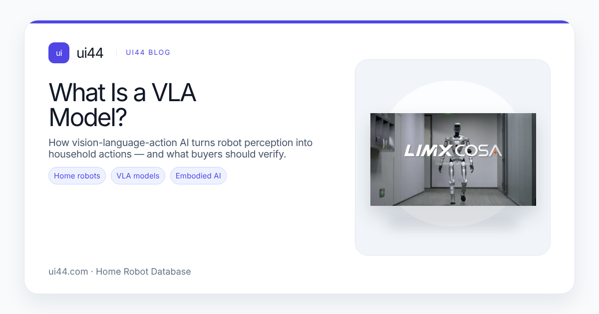 What Is a VLA Model? Home Robot AI Explained
