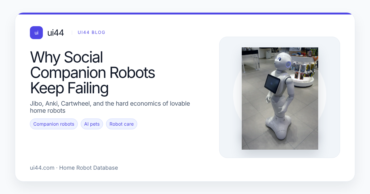 Why Social Companion Robots Keep Failing in 2026