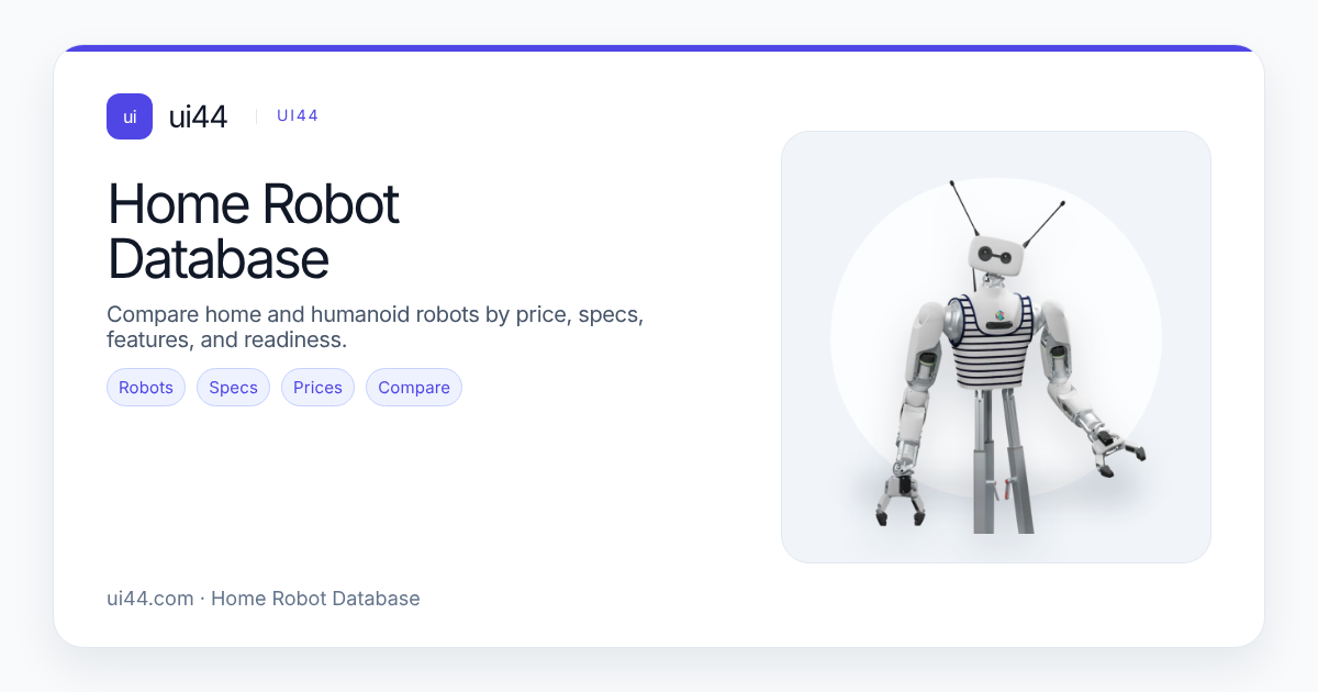 Robot Database ui44 — Home Robot Database